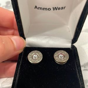 Bundle - Genuine Ammo Earrings Studs and genuine ammo pendant. Tags attached
